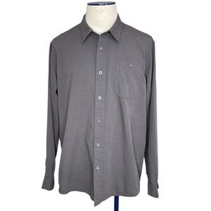 Wrangler Jeans Co Denim Brown Mens Shirt XL Button Down Long Sleeves